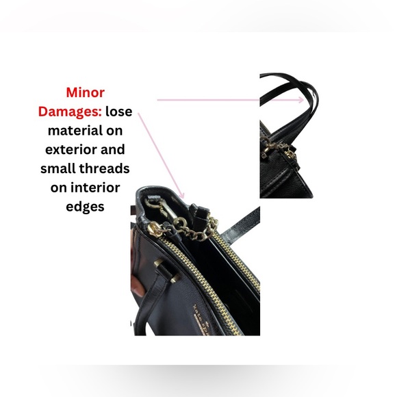 Kate Spade Patterson Drive Mini Kona Black Leather Zipper Satchel Messenger Bag - Picture 4 of 12